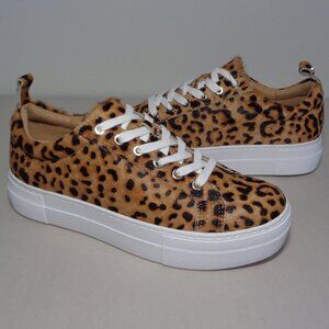 Jack Rogers Size 8 M PAIGE Leopard Fur Platform Sneakers New Women's Shoes